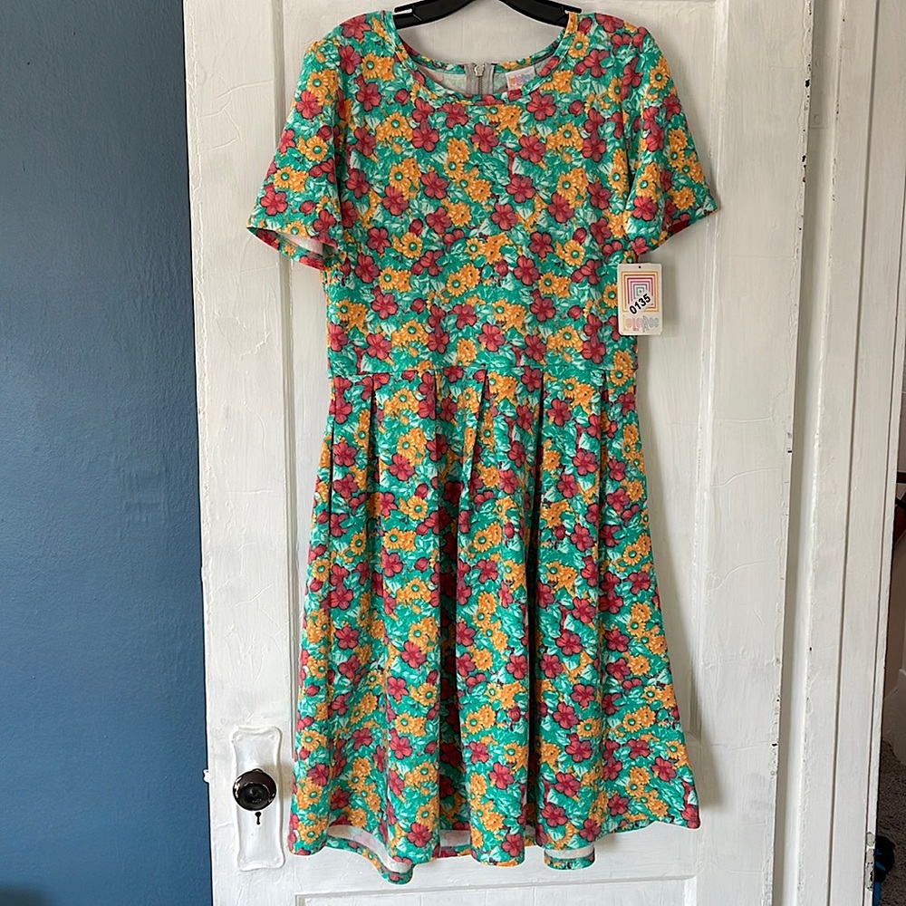 XL Floral Amelia dress by LulaRoe